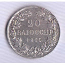 1859 - 20 Baiocchi Doppio Giulio 2 Tipo Ag. Spl
